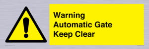 Warning Automatic Gate Keep Clear